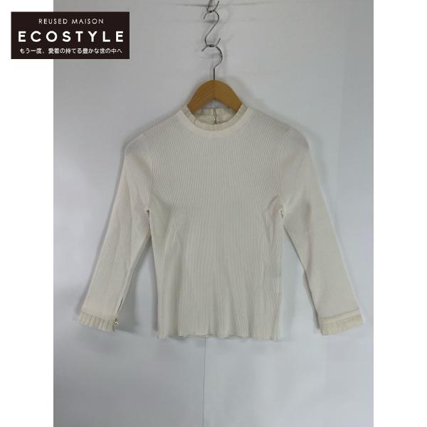 ANAYI（アナイ） 23SS アイボリー オーガンジーニットコンビ プル