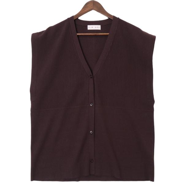 RIM.ARK リムアーク 23AW ブラウン 460GAS70-0030 Pin-tuck knit vest 