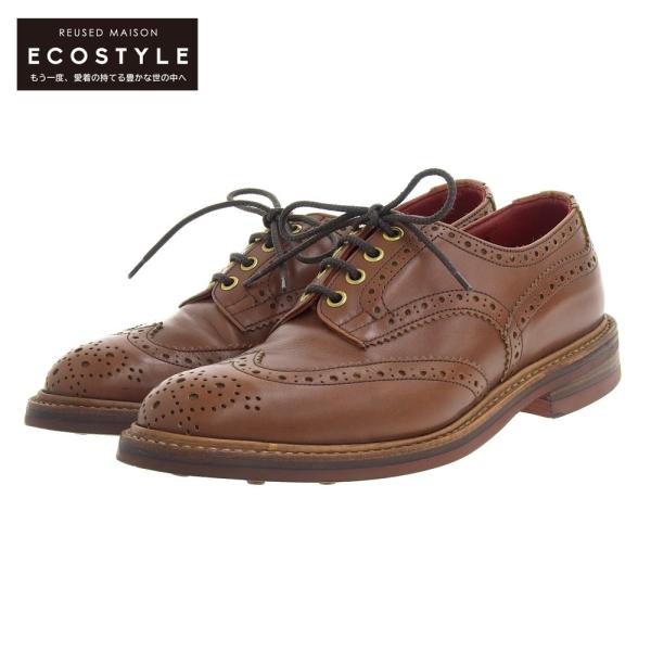 トリッカーズ 美品 Tricker's トリッカーズ バートン フルブローグ ダービーシューズ メンズ マロンアンティーク 7 1/2 M5633 7.5 Tricker's（トリッカーズ） 美品 バートン フルブローグ ダービー