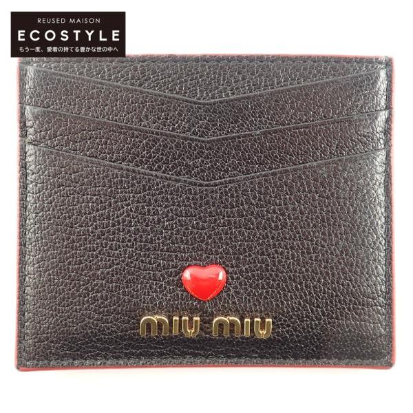 【未使用級】miumiu マドラスラブエンベロープ カードケース　ギャランティ付 miumiu マドラス ラブ カードケース