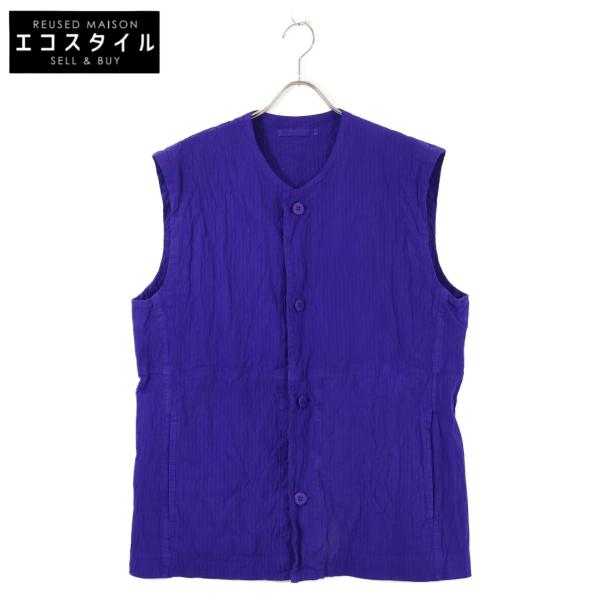 イッセイミヤケメン 24SS パープル LA41FE126 SHRINK DYE ベスト 3 wine-king_2889900000093261