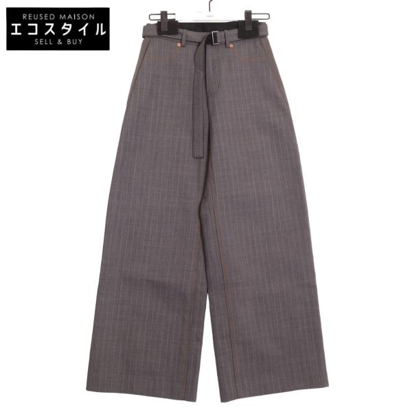 24ss sacai パンツ ワイド ストライプ 3 グレー 24-03343 24ss sacai パンツ ワイド ストライプ 3 グレー 24-03343 - メルカリ