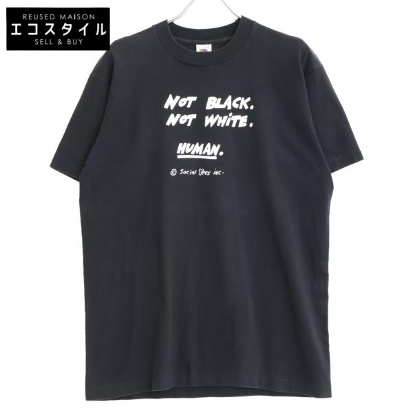 FRUIT OF THE LOOM フルーツオブザルーム ブラック 90'S シングルステッチ social Tees inc プリント Tシャツ L FRUIT OF THE LOOM（フルーツオブザルーム） ブラック 90'S シングル