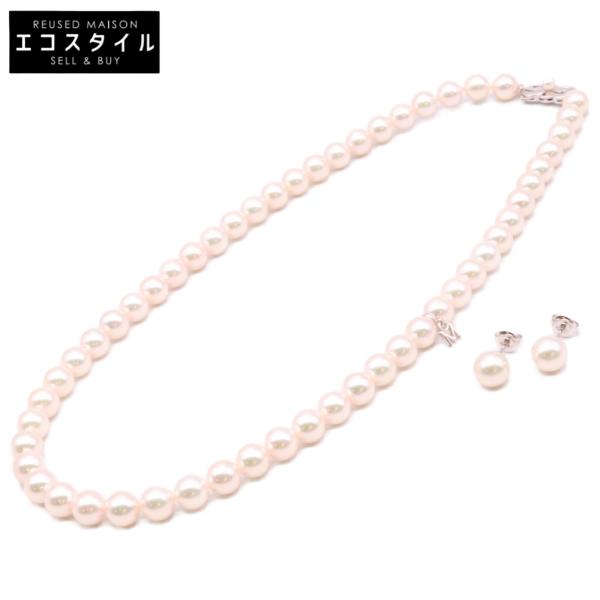 御木本 ミキモト MIKIMOTO K18 8ミリ 一粒真珠 ネックレス MIKIMOTO（ミキモト） K18 8mmパール ネックレス、ピアス セット