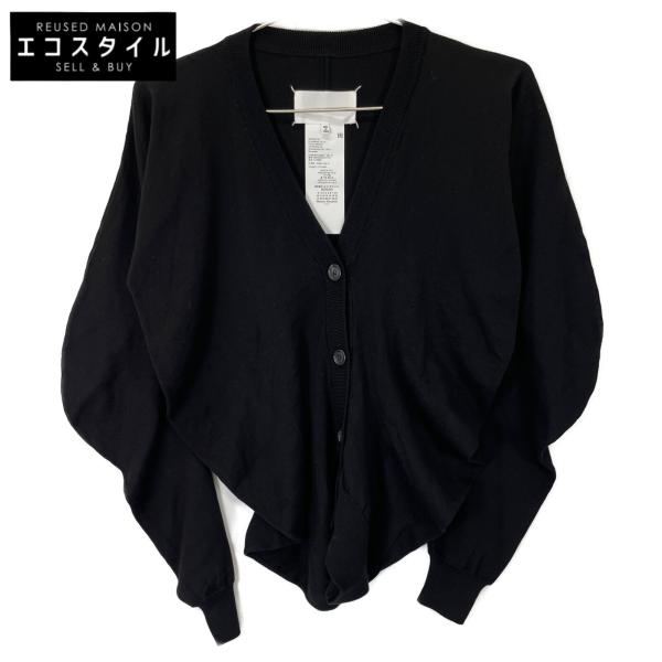 Maison Margiela（旧Maison Martin Margiela） - メゾンマルジェラ ブラック 21年 S29HA0656 S17721 ドレープニットカーディガン M Maison Margiela メゾンマルジェラ ブラック 21年 S29HA0656