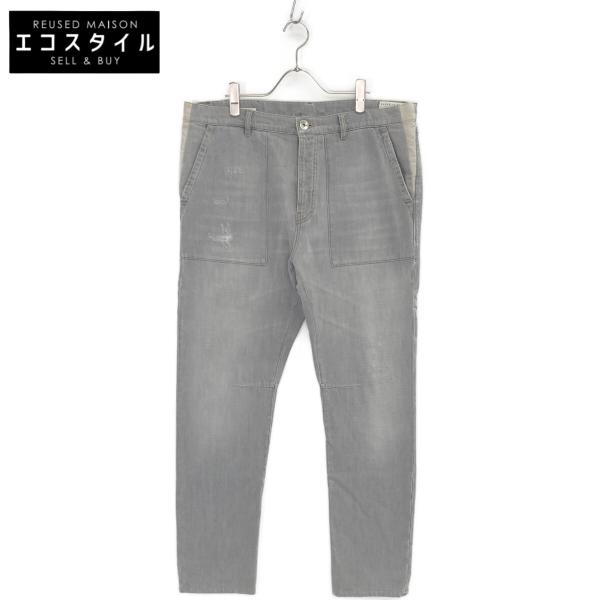 ブルネロクチネリ ライトグレー MH202X1600 LEISURE FIT ダメージ加工 ベイカー デニムパンツ 50 wine-king_2889900000097408