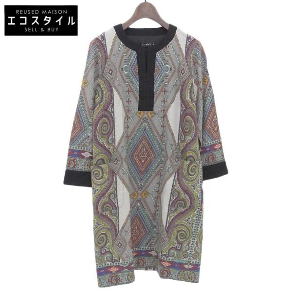 ETRO（エトロ） ペイズリー ノーカラーL/S ワンピース レディース