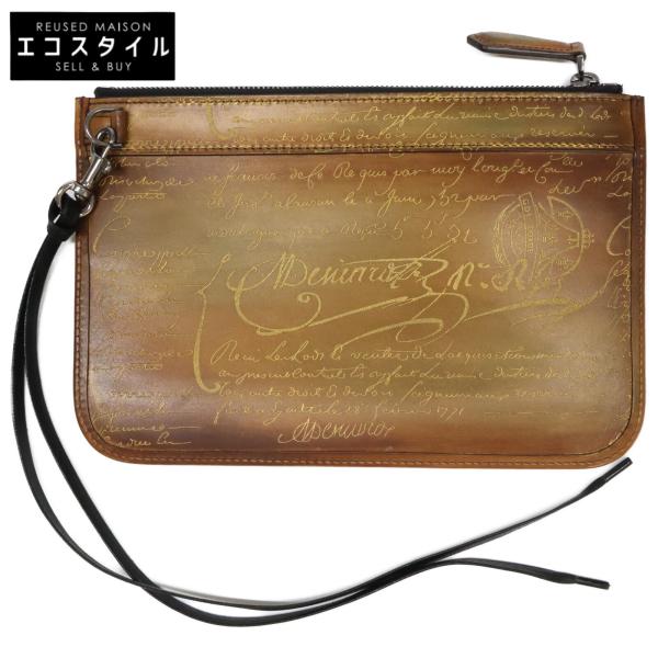 新品同様 BERLUTI ベルルッティ スクリットレザー カリグラフィ