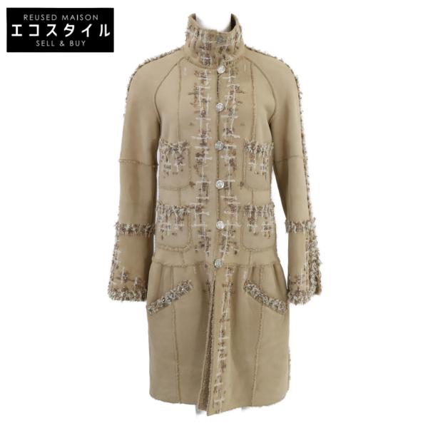 国内正規/ CHANEL シャネル 05A P26988V20016 ムートン コート 36 