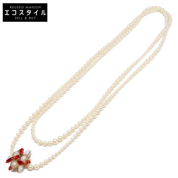 miu miu ミュウミュウ ロングネックレス ブローチ ビジュー ゴールド金具 Amazon | [ミュウミュウ] MIUMIU サークル Mロゴ クリスタル
