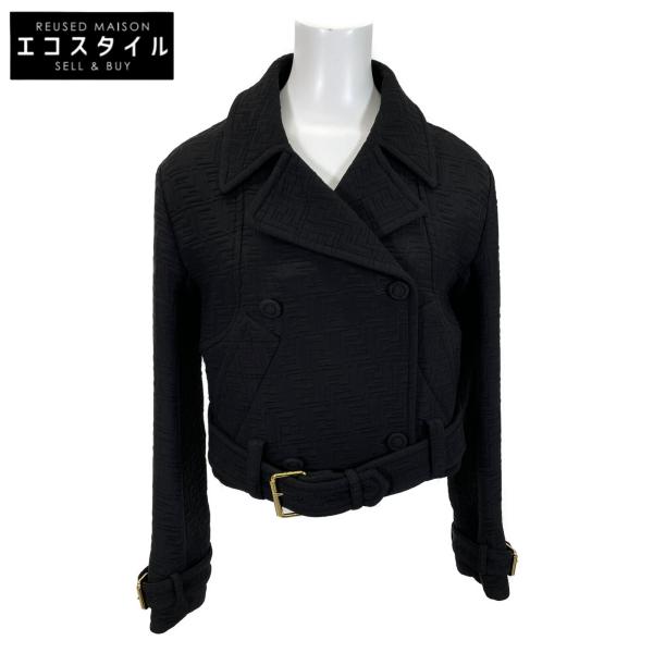 FENDI - フェンディ 【美品/国内正規/23年製】FJ7456 AXAS シルク混 ズッカ柄 クロップドライダース 36 FENDI フェンディ 美品/国内正規/23年製 FJ7456 AXAS シルク混