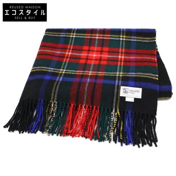 美品/ Johnstons ジョンソンズ WA000056 カシミヤ100％ フリンジ 大判