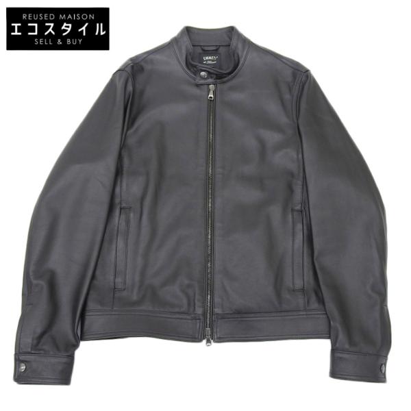 美品 EMMETI JURI ラムスキン シボレザーライダースジャケット 黒 美品 EMMETI エンメティー JURI ラム レザー ライダース ジャケット