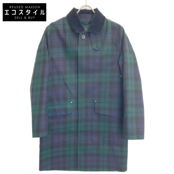 Mackintosh（マッキントッシュ） ネイビー×グリーン ウール 襟