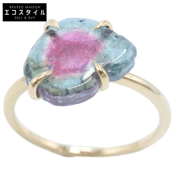 アガット　agate ウォーターメロントルマリン　リング　　11号 agete（アガット） 美品 K10 ウォーターメロントルマリン リング・指輪