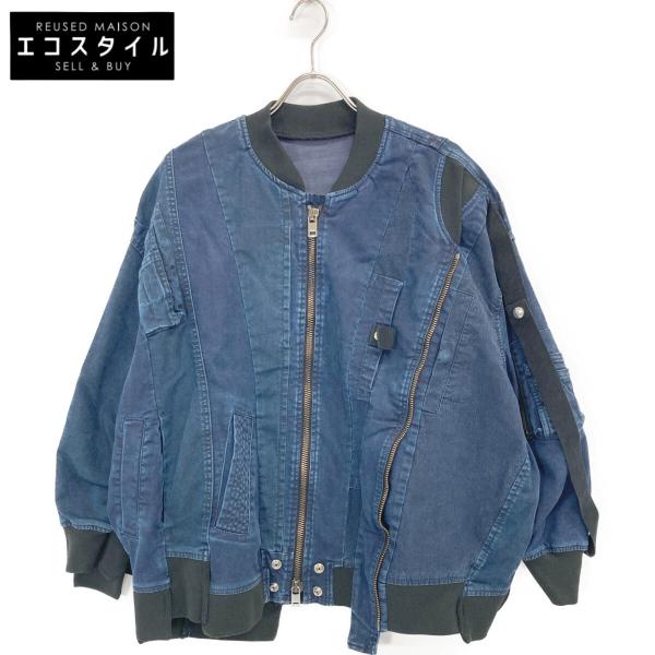 ディーゼル　デニムMA1 ブルゾン　ジャケット ディーゼル DIESEL ☆デニム ジップアップ ブルゾン XS - メルカリ