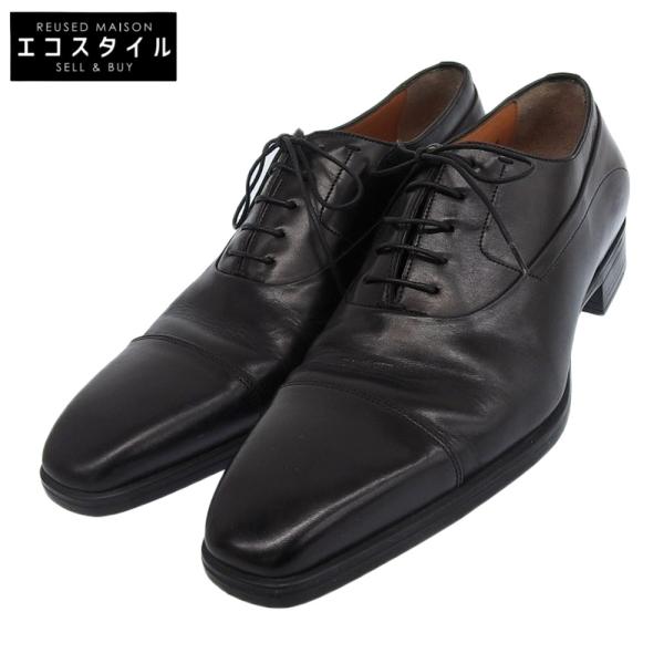 【Santoni】 ストレートチップBLACK26cm(UK7)★新品★送料無料 Santoni】 サントーニ ストレートチップ黒26.5cm(UK7.5)新品