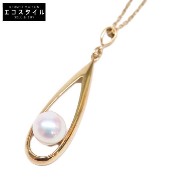MIKIMOTO ミキモト K18 1Pパール ティアドロップトップ ネックレス