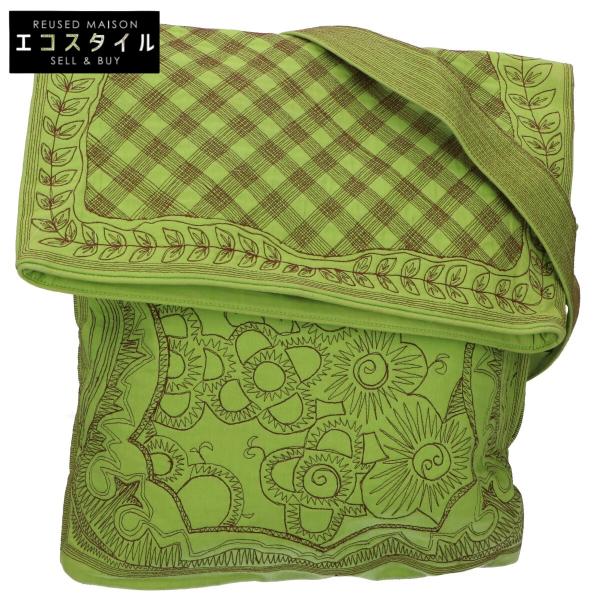 TAMASHA ショルダーバッグ 深緑色　本日セール TAMASHA タマシャ 刺繍入り ショルダーバッグ グリーン レディース