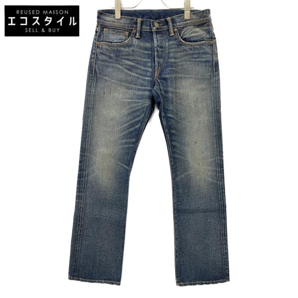 RRL ダブルアールエル インディゴ スリムタイ（刺繍ロゴ入り・デニム素材） RRL ダブルアールエル インディゴ スリムタイ（刺繍ロゴ入り・デニム