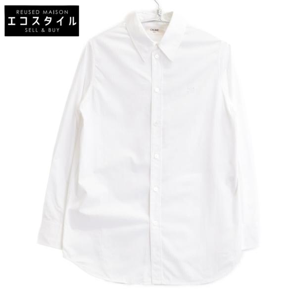 CELINE セリーヌ  2C46B091F ﾎﾜｲﾄ ｺｯﾄﾝ ﾄﾑﾎﾞｰｲｼｬﾂ 36 CELINE（セリーヌ） 2C46B091F ホワイト コットン トムボーイシャツ