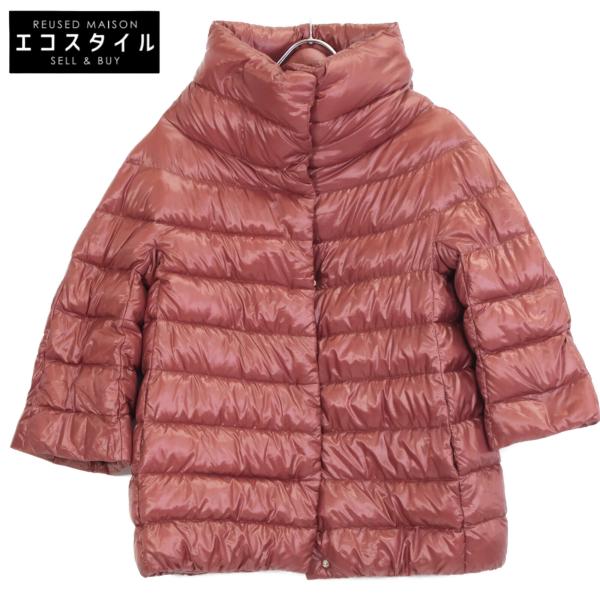 HERNO（ヘルノ） PI0043D エンジ系 7分袖 ダウンジャケット エンジ系