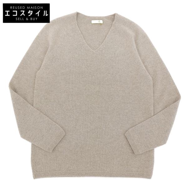 TOYOBOSHI トウヨウボウシ  新品同様 HAKOBE カシミヤ100 Vネックニット トップス レディース ブラウン 08IT-PC0001 ― 新品同様 TOYOBOSHI トウヨウボウシ HAKOBE カシミヤ100 Vネックニット