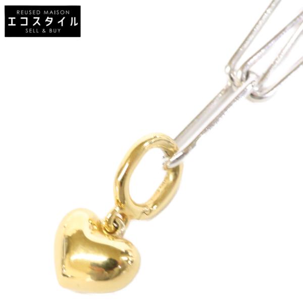 ete（エテ） 美品 925 キャッチー ハート チャーム・フィガロ チェーン 
