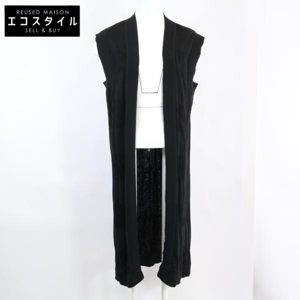 国内正規 HERMES エルメス シルクコットン ノースリーブ ロング ジレ
