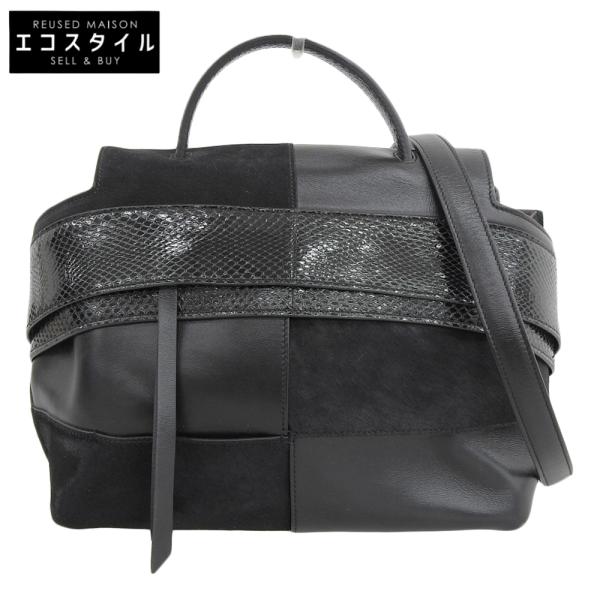 TOD'S トッズ ハラコ×パイソン ウェーブ 2way ハンドバッグ ショルダー