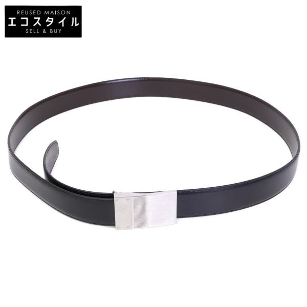 dunhill（ダンヒル） シルバーバックル レザー ベルト 42/107 シルバー