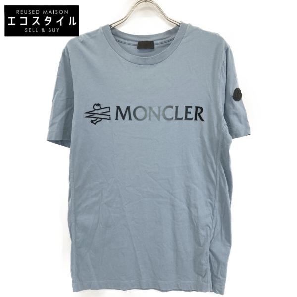 MONCLER（モンクレール） ライトブルー 22年 ロゴ 半袖Tシャツ ライト