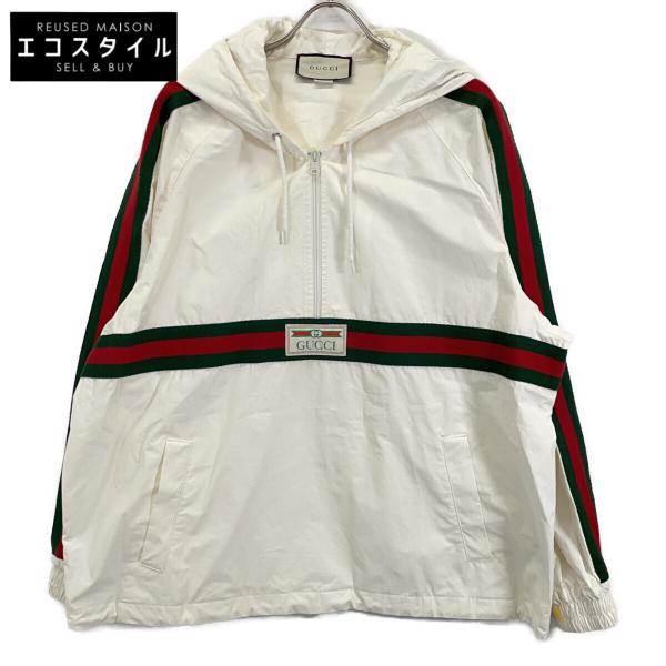 GUCCI（グッチ） 594861 ホワイト シェリーライン アノラックパーカー 