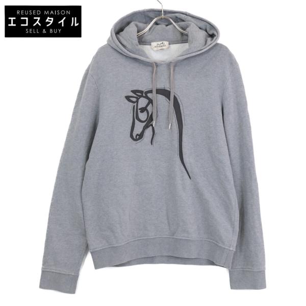 国内正規/22年製 HERMES エルメス ホースレザーパッチ プルオーバー