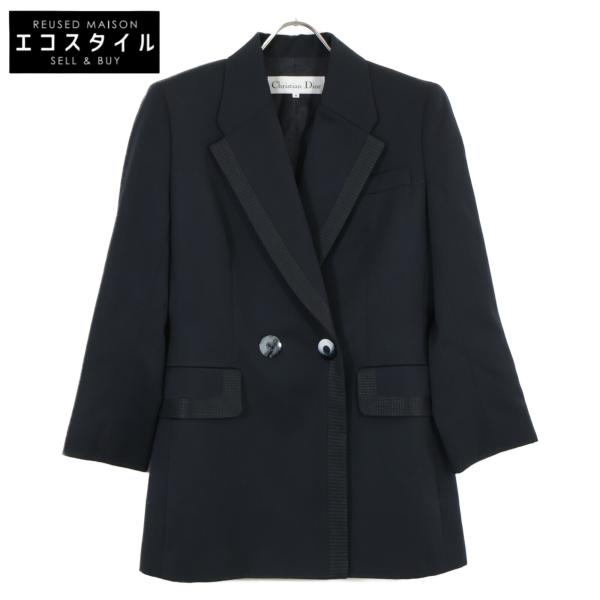 Christian Dior クリスチャンディオール ネイビー ウール テーラード