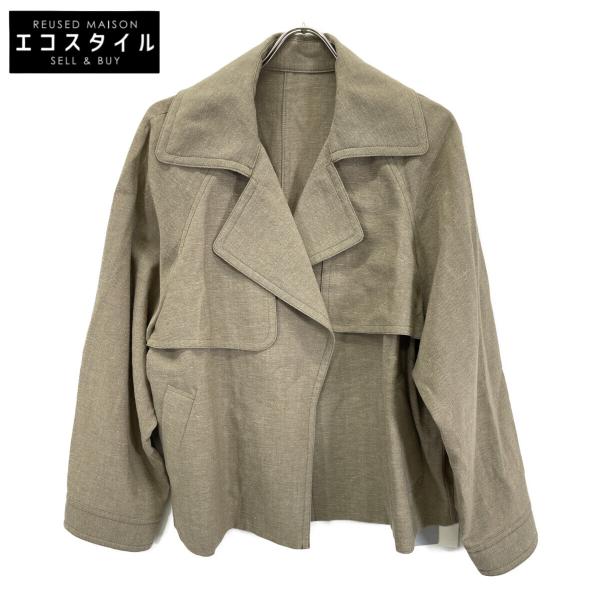 IENA ウールジャケット ベージュ+NOBLE 麻ジャケット ネイビー 2着 IENA（イエナ） 23年 カーキ ウールリネン ショートブルゾン