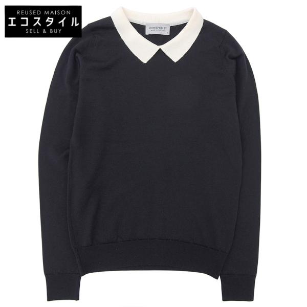新品同様 JOHN SMEDLEY ジョンスメドレー メリノウール バイカラー