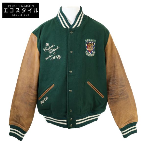 POLO RALPH LAUREN ポロ ラルフローレン 【新品同様/国内正規】Varsity Inspired ウール アームレザー切替 バーシティ XXL POLO RALPH LAUREN（ポロ・ラルフローレン） 新品同様/国内正規 ポロ