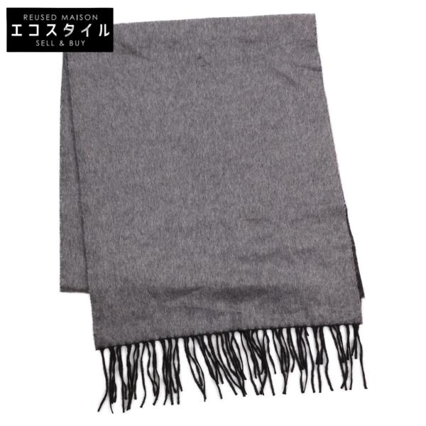 美品　Ballantyne カシミヤ100% マフラー フリンジ　グレー　旧タグ 美品/ PIACENZA ピアチェンツァ カシミヤxシルク ツートーン フリンジ