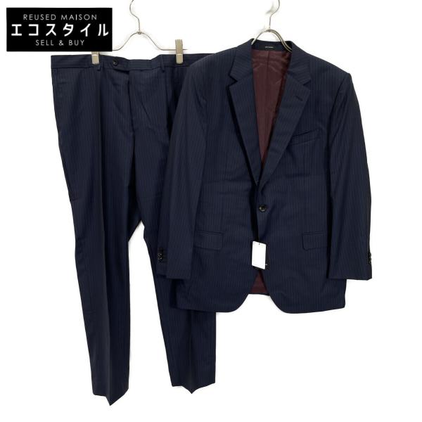 HUGO BOSS ヒューゴボス ネイビー ウールシルク Haver1 ストライプ 2P