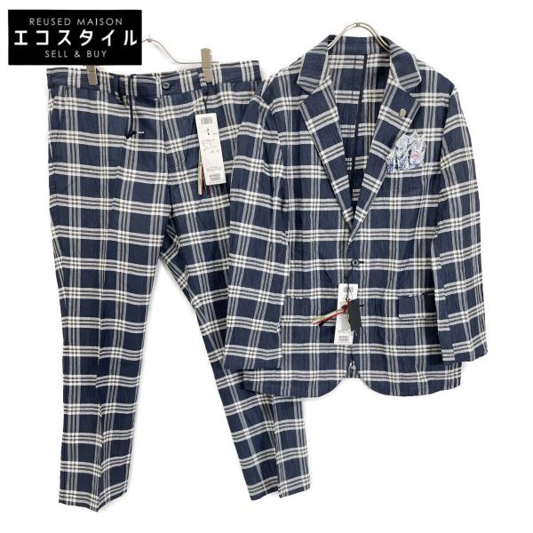 Orobianco（オロビアンコ） 43910 ネイビー リネンコットン チェック