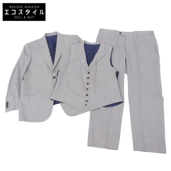 美品 Ermenegildo Zegna エルメネジルドゼニア 14 MILMIL 3P スーツ