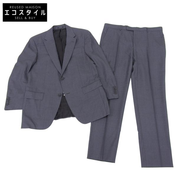 新品同様 HUGO BOSS ヒューゴボス チェック 2P スーツ ウール シルク混