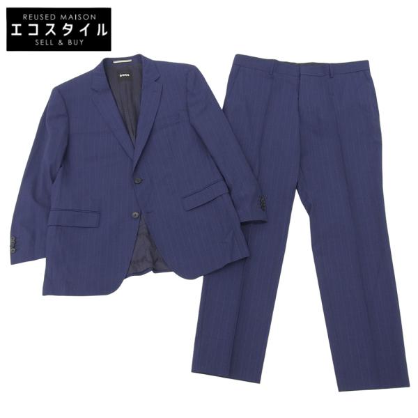 新品同様 HUGO BOSS ヒューゴボス ストライプ H-Huge REDA 2P スーツ