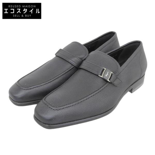 サルヴァトーレ フェラガモ 8 1/2 26 ヴァラ レザー サンダル ブラック サルヴァトーレ フェラガモ 8 1/2 26 ヴァラ レザー サンダル ブラック