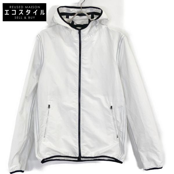 HERNO（ヘルノ） ホワイト ナイロン ジップアップパーカー ホワイト 48