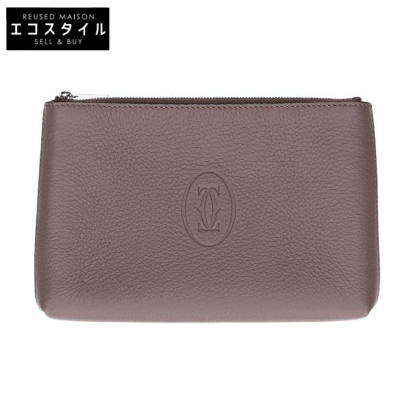 Cartier（カルティエ） 美品 マスト ドゥ ポーチ SM ベージュ