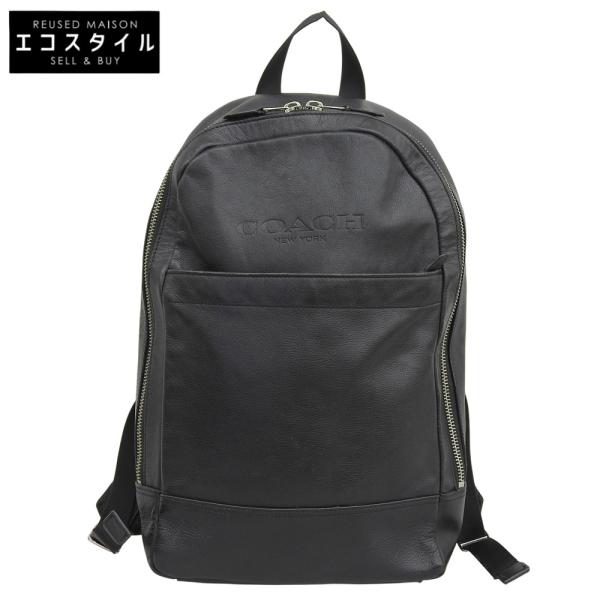 COACH（コーチ） レザー リュックサック デイパック メンズ ブラック