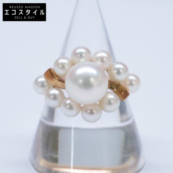 MIKIMOTO（ミキモト） K14 7.9mmx1/3.4mmx10 パール リング 指輪