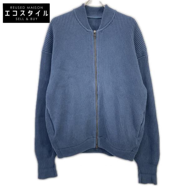 crepuscule（クレプスキュール） 1903-011 ブルー rib stitch zip